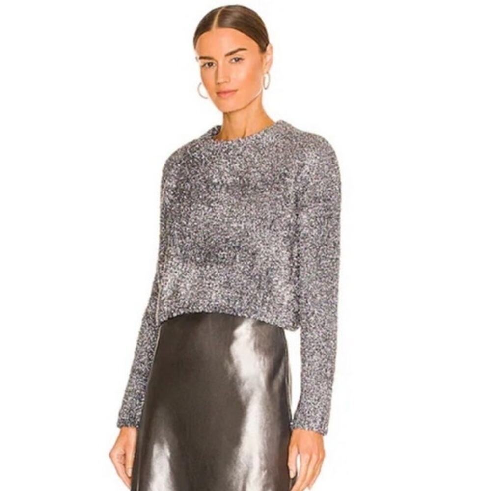 ALL SAINTS | Women's Rosetta Tinsel Cropped Sweater EUC | Medium